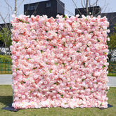 Lofaris Romantic Pink Rose Wedding Artificial Flower Wall